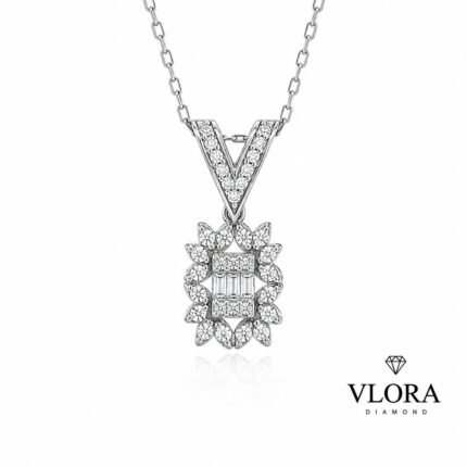Baguette Cluster Necklace, Earrings & Ring Set