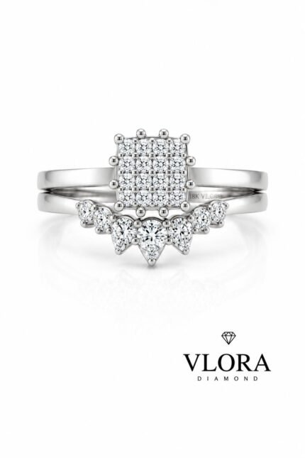 Cluster & Crown Bridal Set