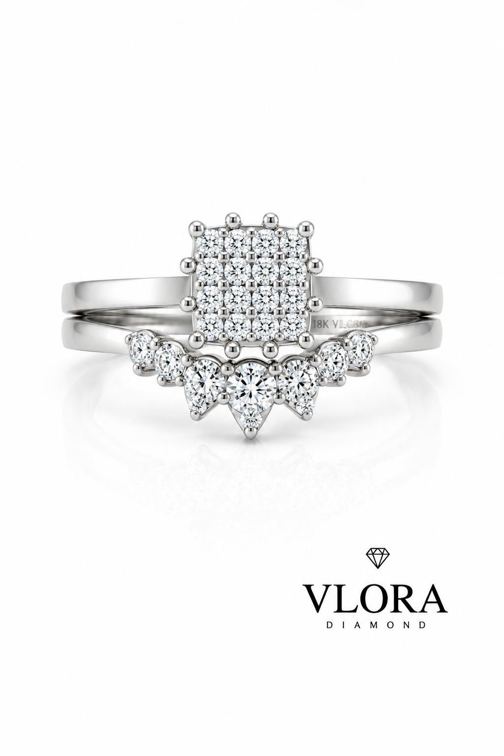 Cluster & Crown Bridal Set Cluster & Crown Bridal Set