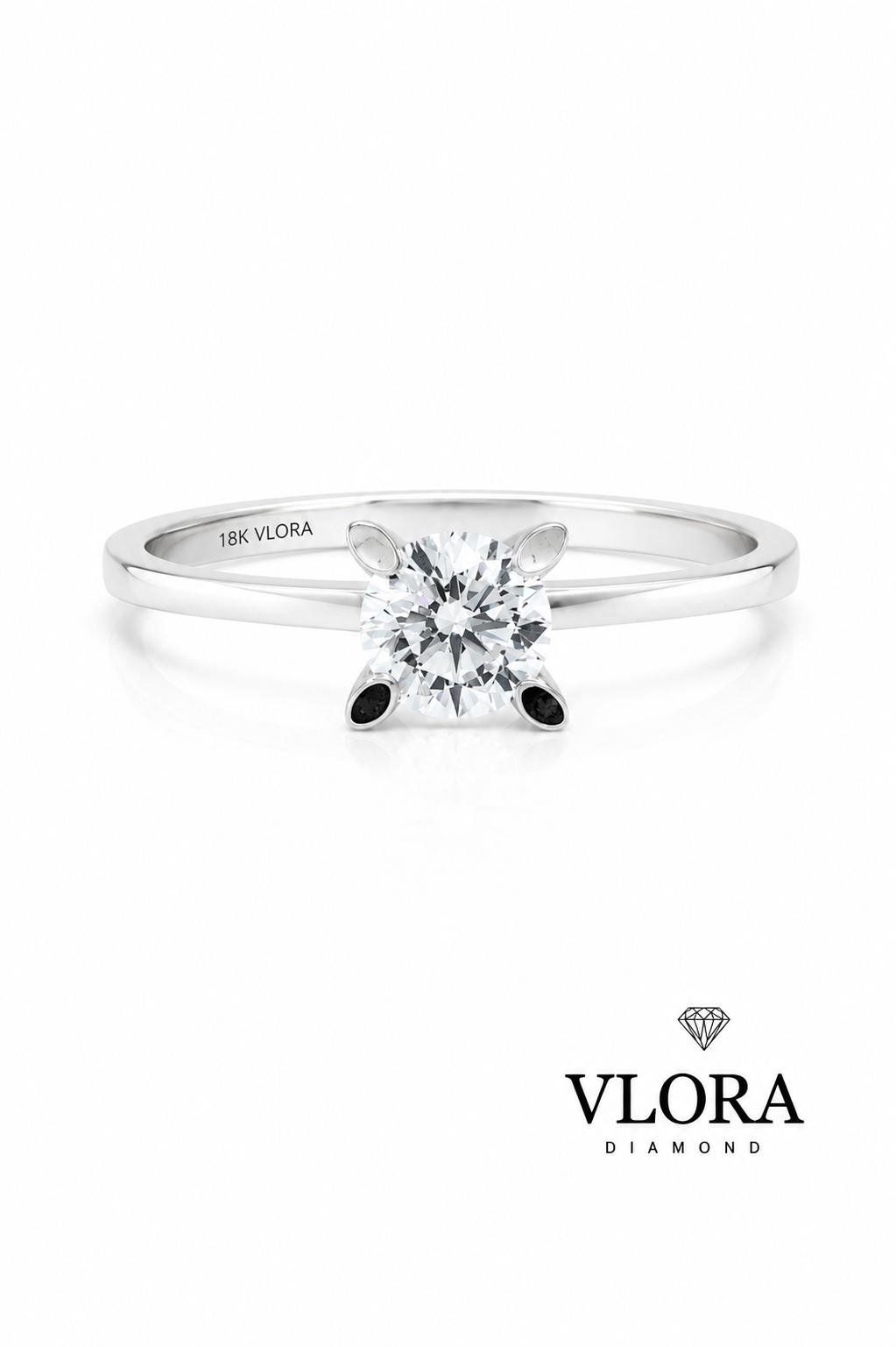 Contrast Prong Solitaire Ring Contrast Prong Solitaire Ring