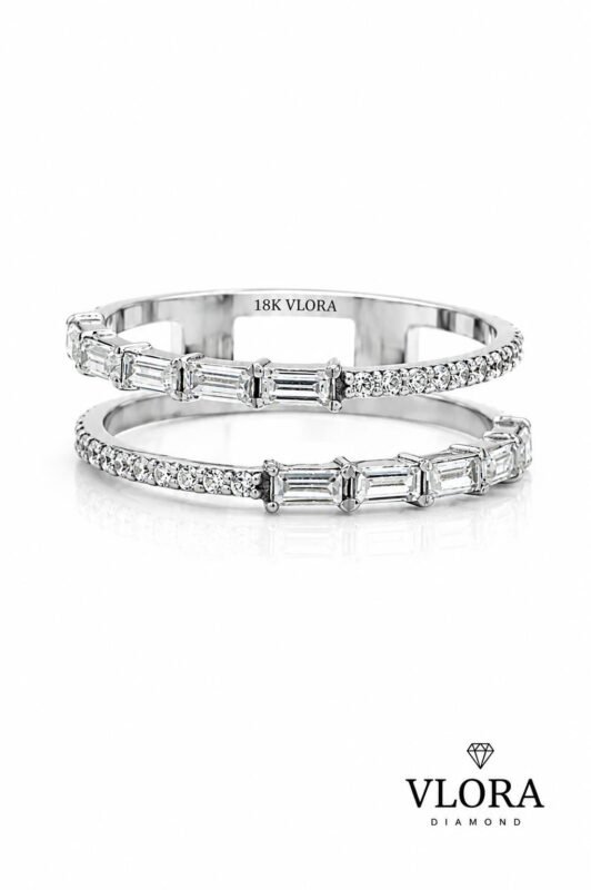 Crossover Leaf Split Shank Ring