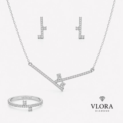 Octagon Double Halo Baguette Ring