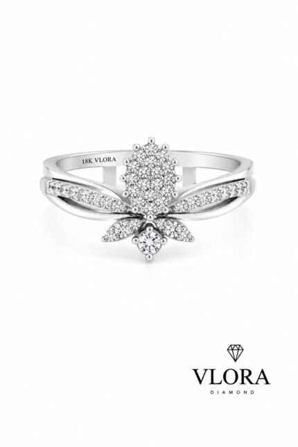 Oval Cluster & Crown Bridal Set