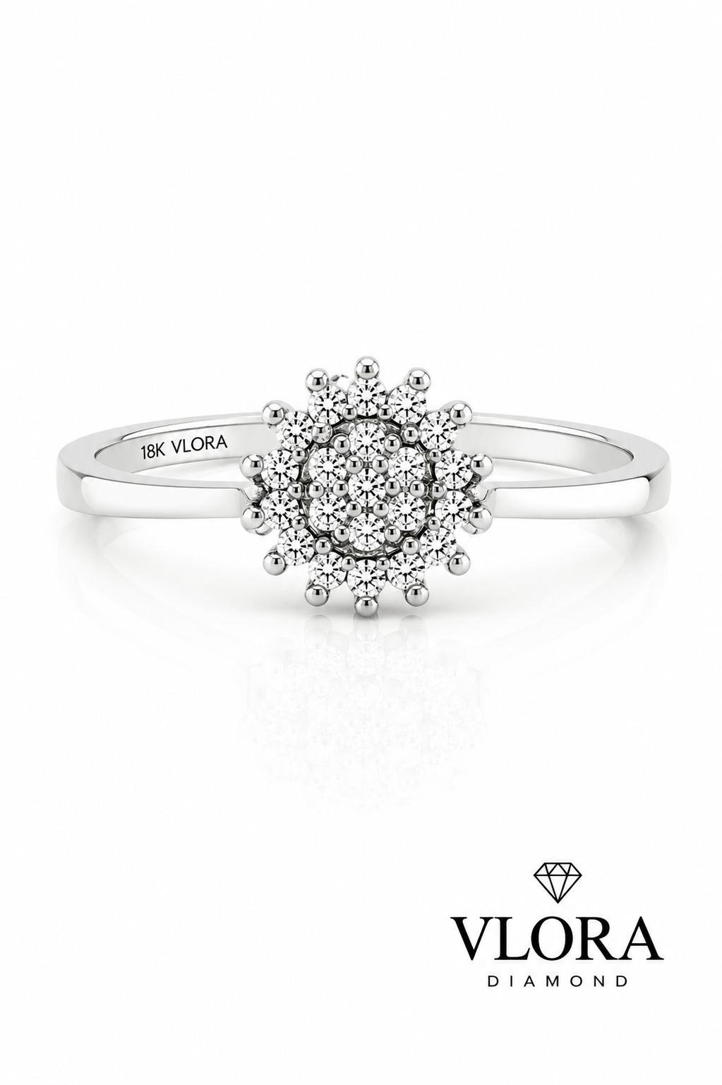 Round Sunburst Cluster Ring Round Sunburst Cluster Ring