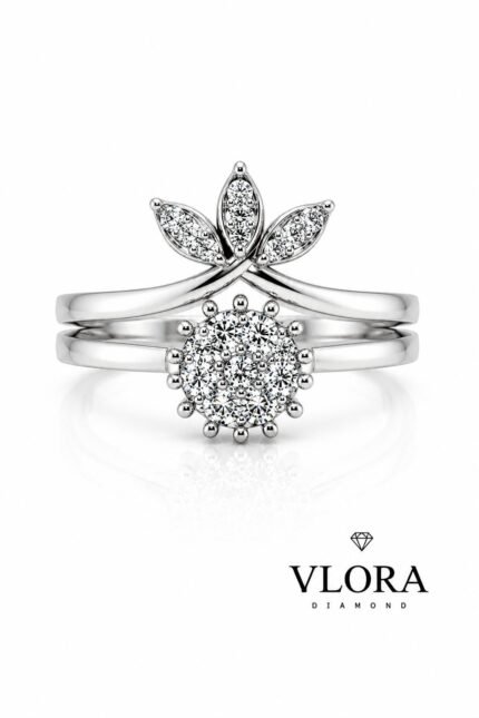 Three Leaf Tiara Bridal Set